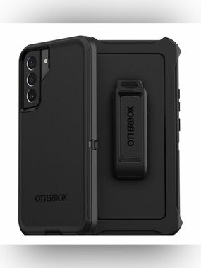 S22 Plus Black Defender Series Rugged Phone Case
